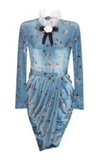 Philosophy Di Lorenzo Serafini Floral Print Velvet Dress