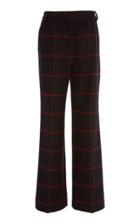 Self Portrait High-rise Check Trousers
