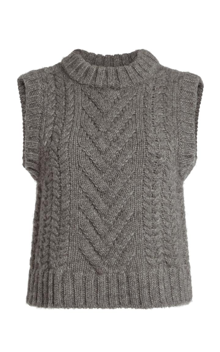 Moda Operandi Cecilie Bahnsen Madelyn Sleeveless Wool-blend Top