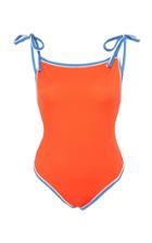 Solid & Striped Poppy Tie-detailed Swimsuit