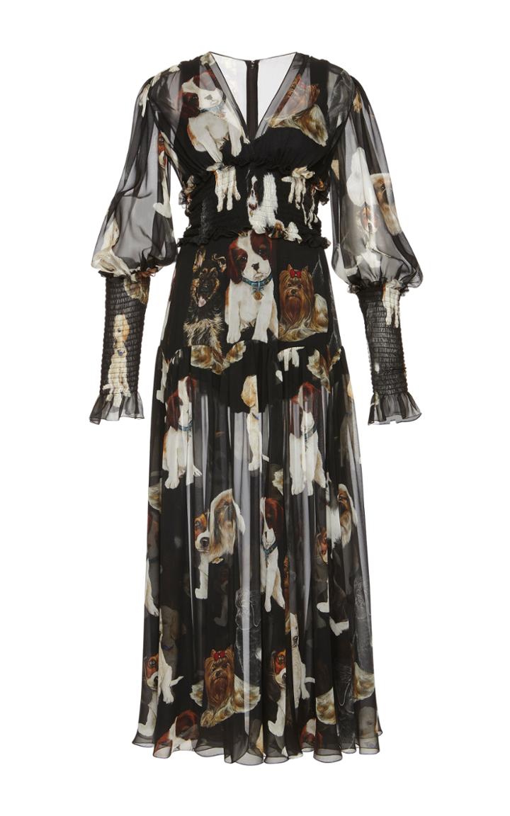 Dolce & Gabbana Cats And Dogs Midi Dress