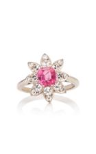 Moda Operandi Margaret Jewels One Of A Kind Vibrant Pink Flower Ring