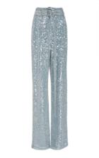 Sally Lapointe Sequined Crepe Straight-leg Pants