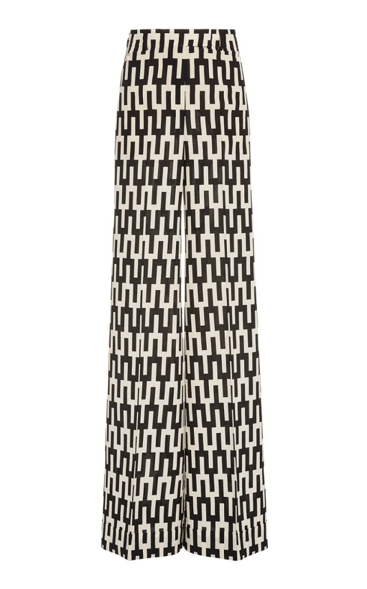 Moda Operandi Akris Floretta Wool-silk Voile Wide-leg Pants