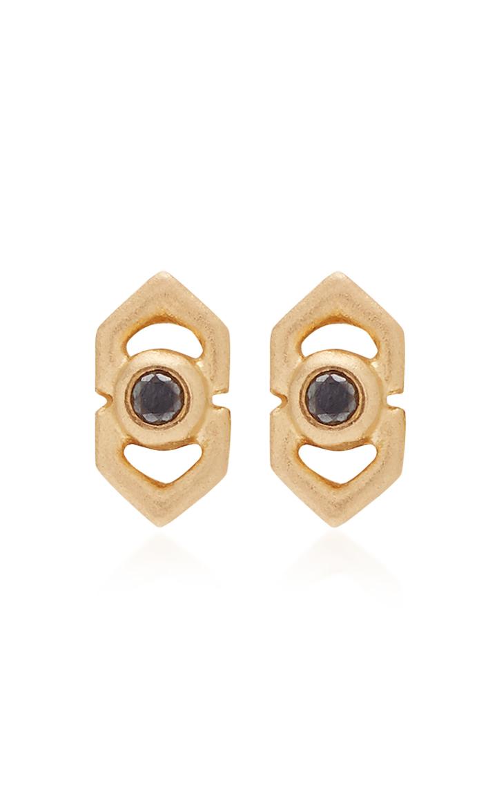 Moda Operandi Doryn Wallach Mini Harlow Black Diamond Stud Earrings