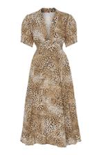 Faithfull The Brand Meadows Leopard-print Crepe Midi Dress Size: Xs