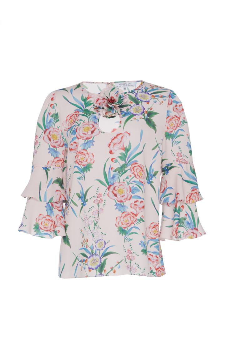 Andrew Gn Ruffle Sleeve Top