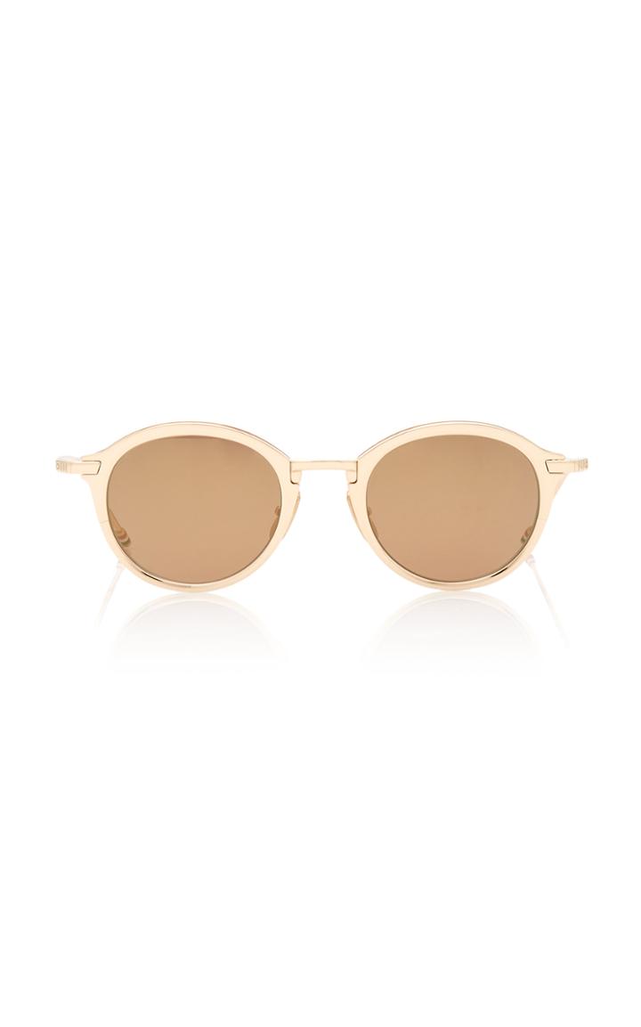 Thom Browne Sun Metallic Round Sunglasses