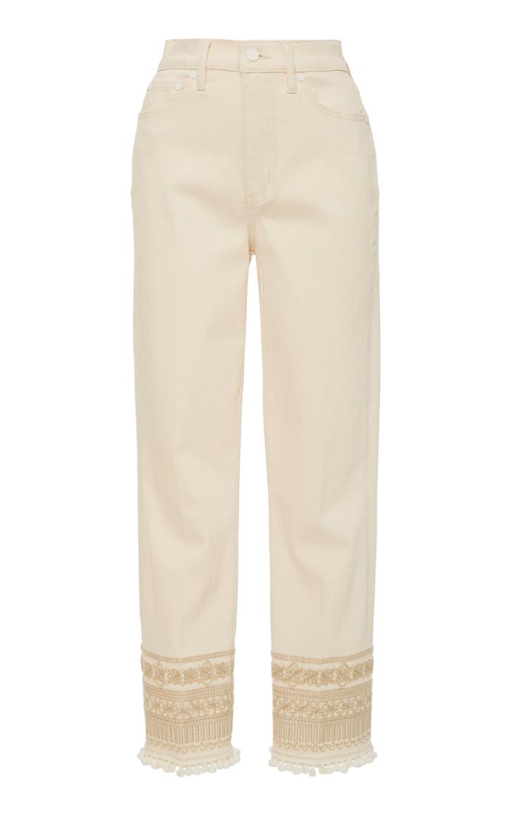 Tory Burch Lana Embroidered Jean