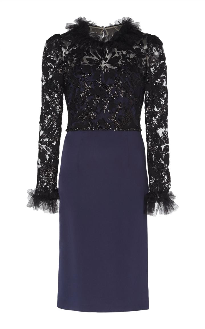 Jenny Packham Solene Lace-tulle Overlay Dress