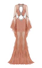 Raisa Vanessa Strass Embellished Lace Maxi Dress With Windows
