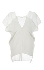 Voz Silk Crepe De Chine Color Block Tunic