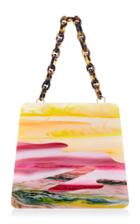 Edie Parker Hardbody Abstract Sunset Acrylic And Nappa Top Handle Bag