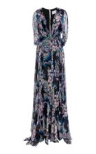 Prabal Gurung Printed Grecian Cape Gown