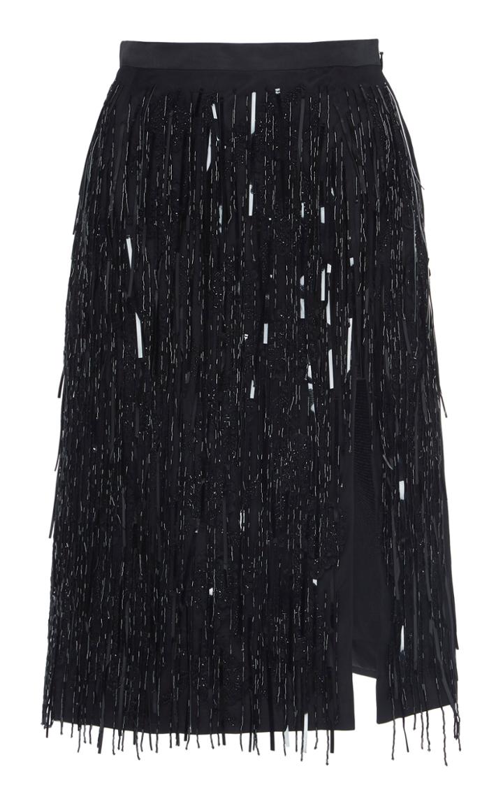N 21 N&deg;21 Crystal Embroidered Silk Skirt