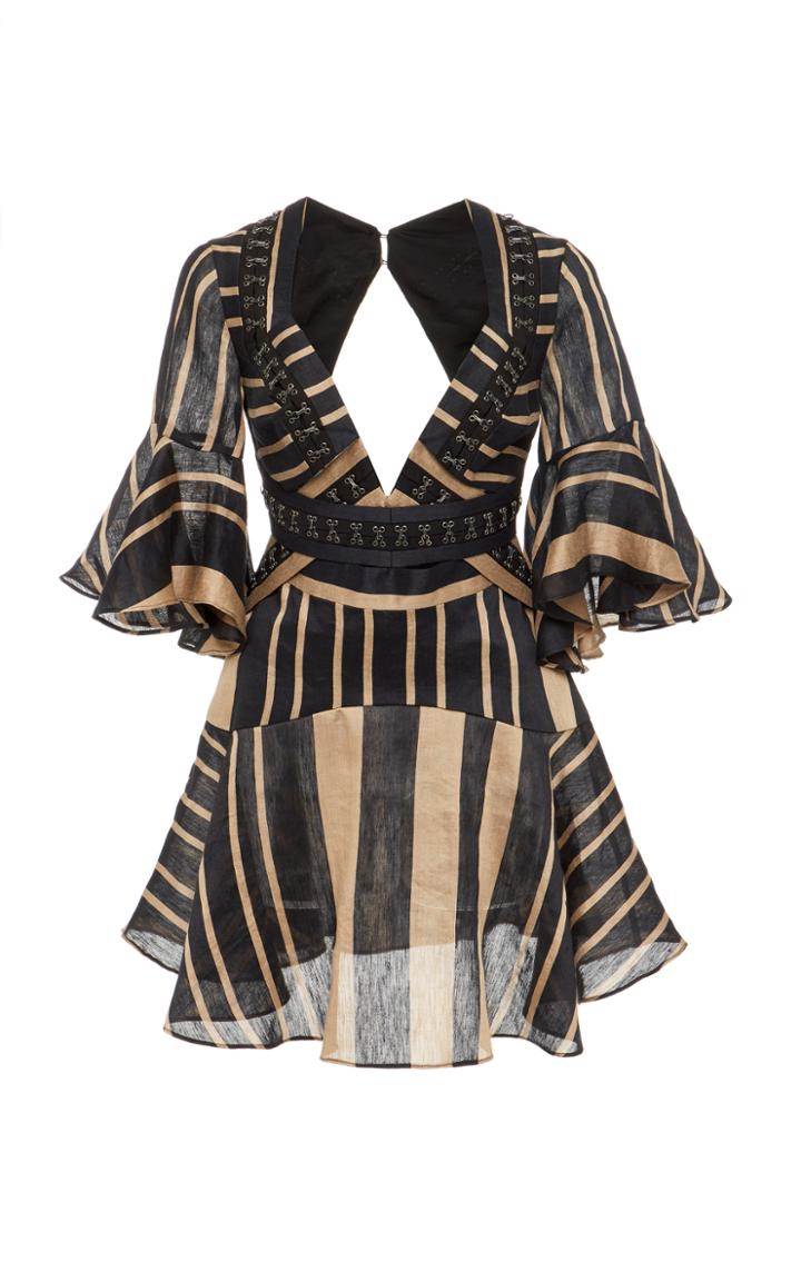 Acler Archer Linen Stripe Mini Dress