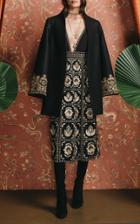Amelia Brown Embroidered Flyaway Gown