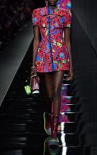Moda Operandi Versace Printed Cady Mini Dress