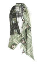 Roland Mouret Tonica Floral Print Scarf-effect Twill Satin Top