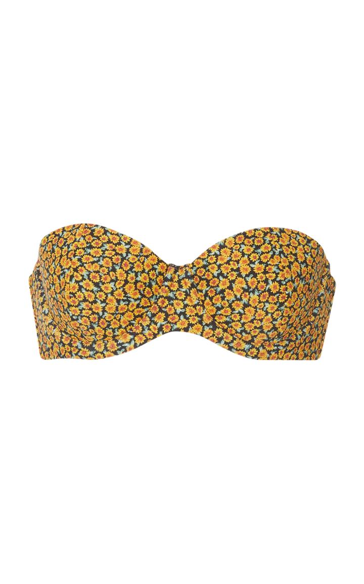 Onia Ace Floral-print Bandeau Bikini Top