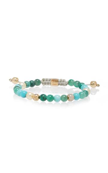 Shamballa Jewels Non-braided Emerald And Turquoise Bracelet
