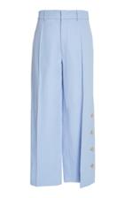 Joseph Fade High-waisted Button-trimmed Twill Wide-leg Trousers