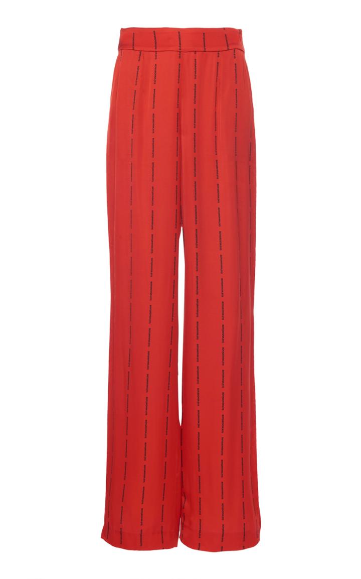 Moda Operandi Boyarovskaya Straight Leg Fluid Printed Pants Size: Xs