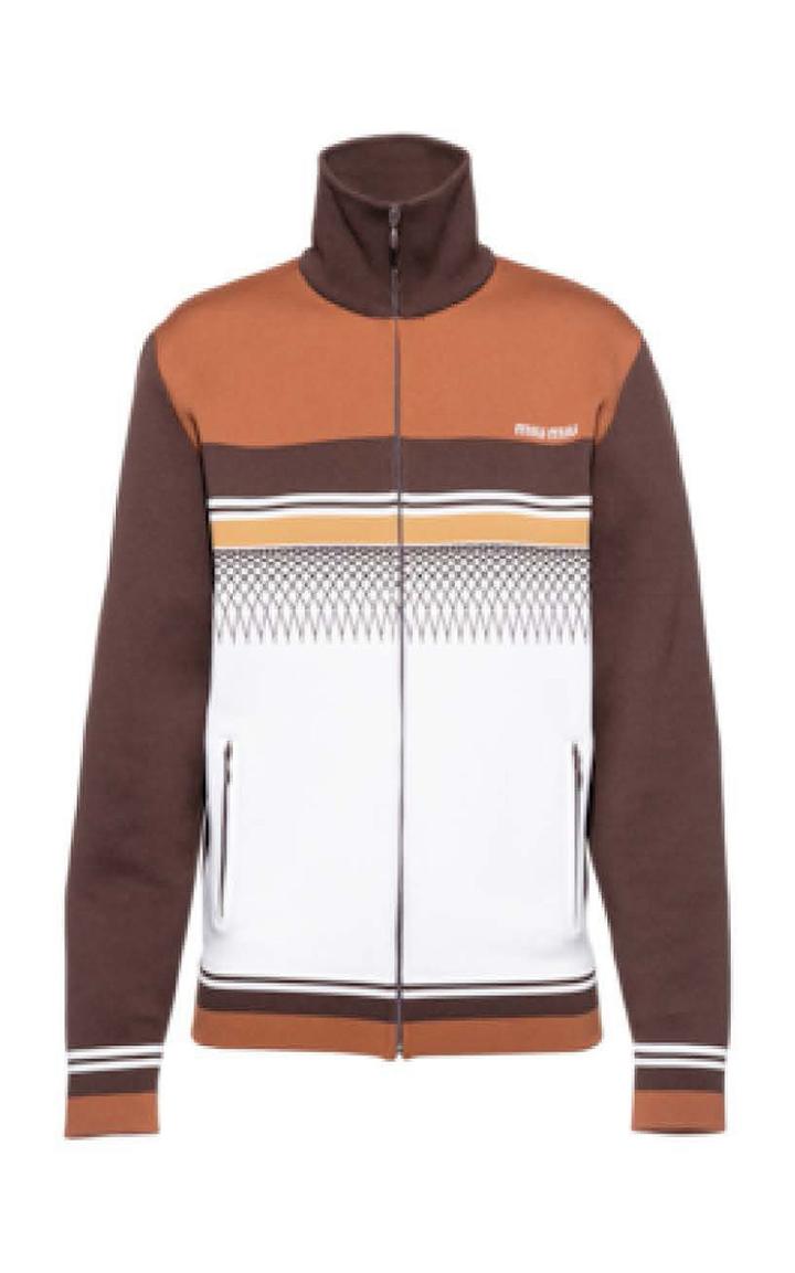 Moda Operandi Miu Miu Ribbed-trim Intarsia Jacket