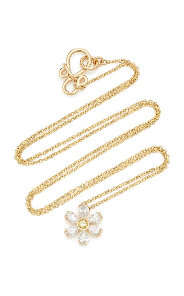 Sophie Bille Brahe Canary Marguerite 18k Gold Diamond Necklace