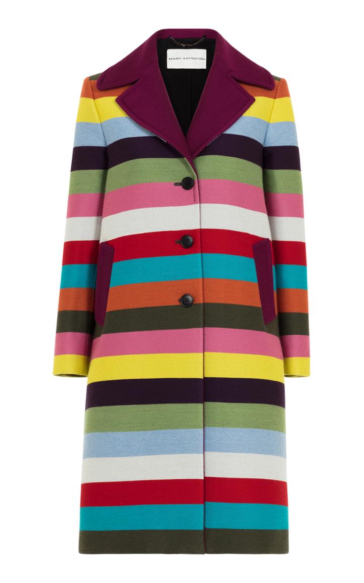 Mary Katrantzou Kestrel Striped Coat