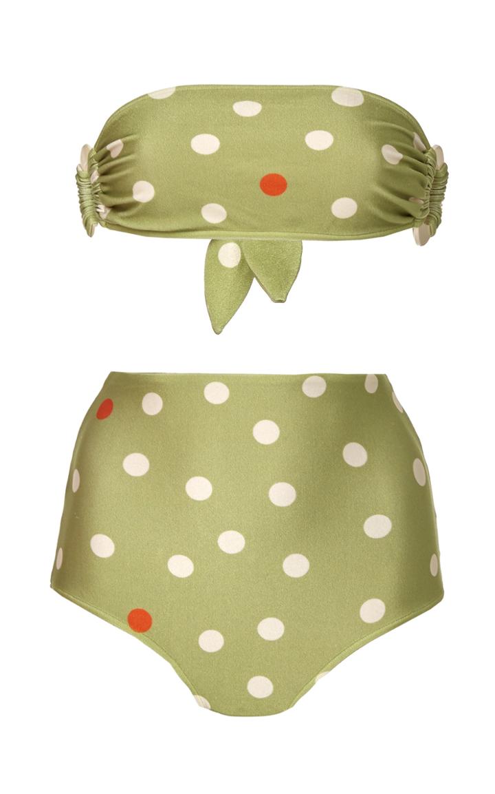 Adriana Degreas Polka-dot Bandeau Bikini