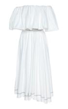 Aje Prima Puff Off-the-shoulder Cotton-poplin Midi Dress