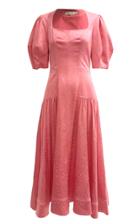 Moda Operandi Jonathan Simkhai Rumi Puff-sleeve Moir Jacquard Midi Dress