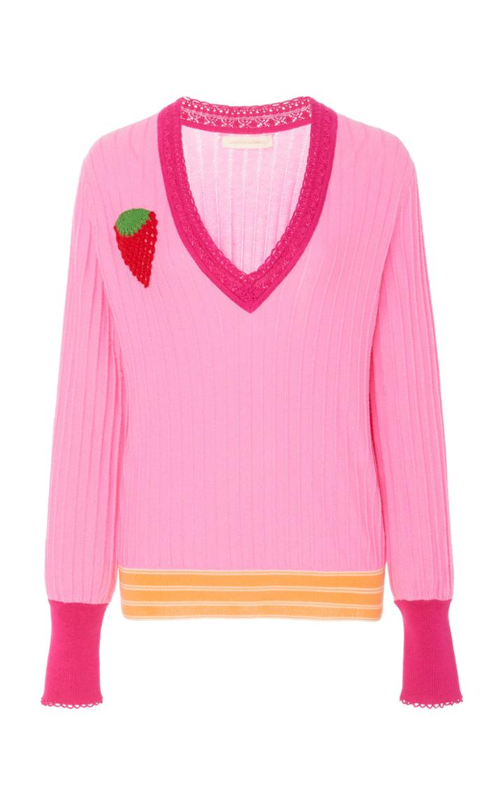Moda Operandi Loveshackfancy Frances Embroidered Cotton Pullover Size: Xs