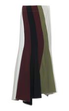 Jw Anderson Striped Crepe Maxi Skirt Size: 8
