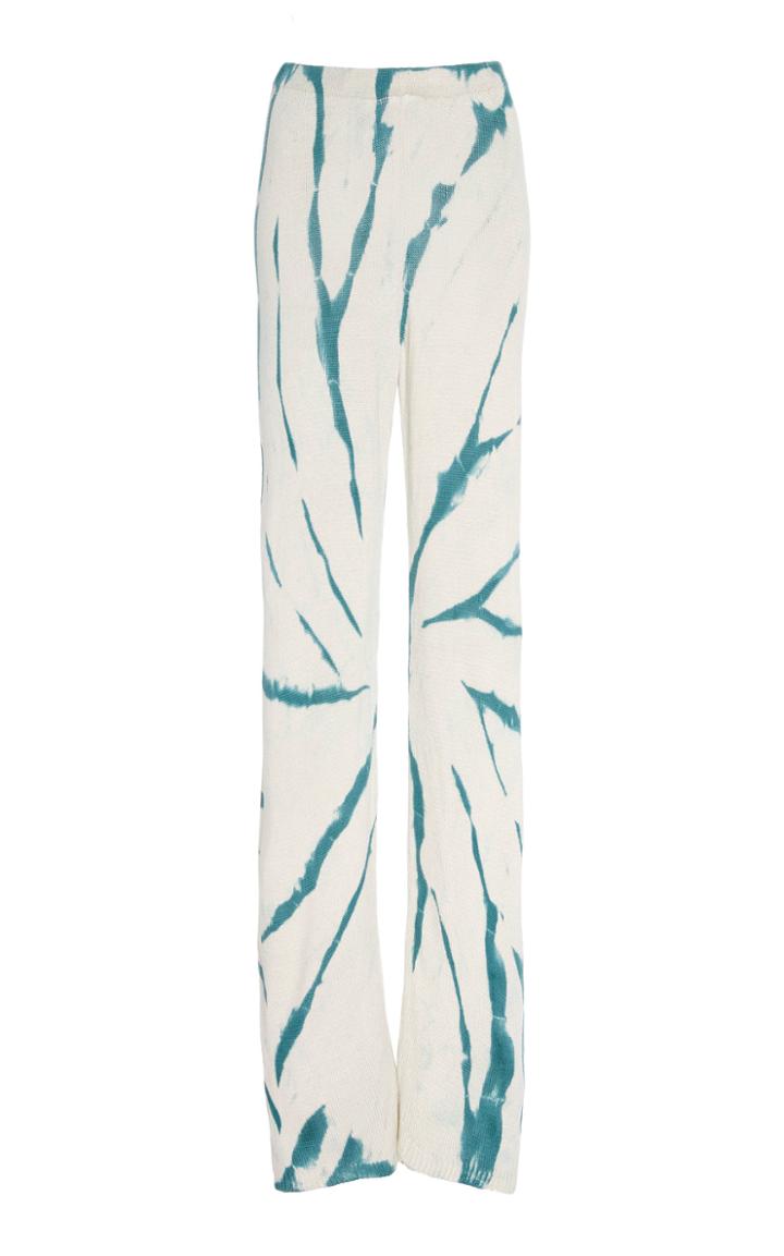 The Elder Statesman Cyclone Tie Dyed Silk Flare Pants