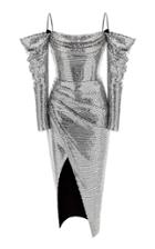 Rasario Cold-shoulder Sequined Gown