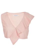 Marysia Swim Rose Seahaven Asymmetric Ruffle Top