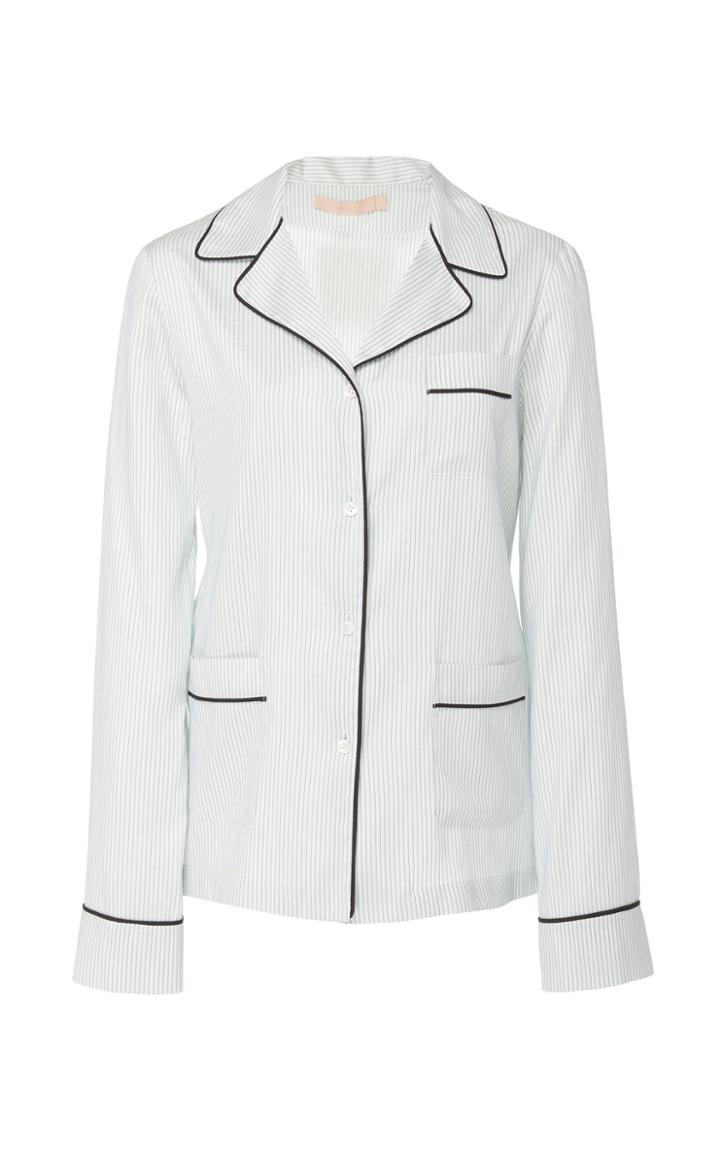 Brock Collection Contrast Satin Button Down Shirt
