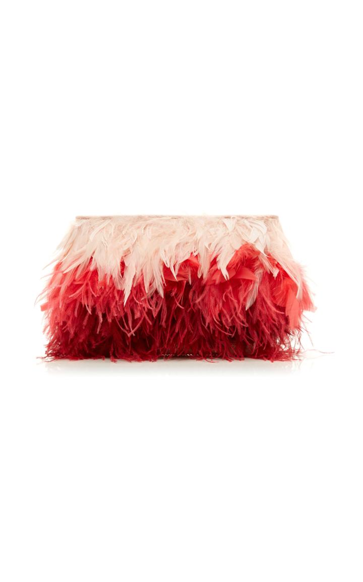 Moda Operandi Altuzarra Espadrille Gradient Feather Clutch
