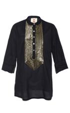 Figue Jasmine Onyx Sequin Tunic