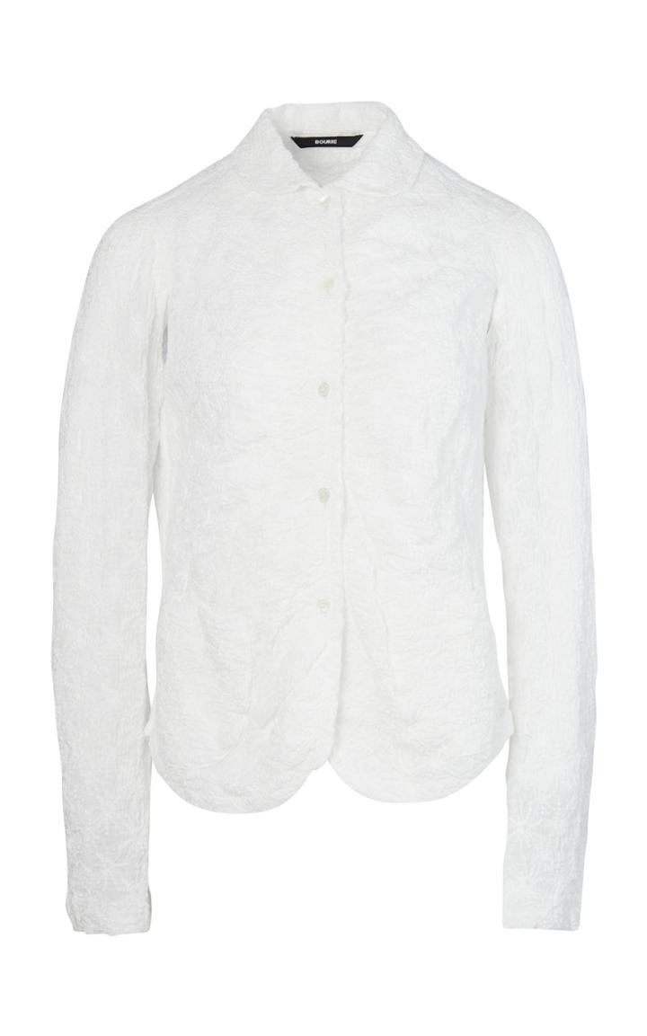 Bourie Embroidary Shirring Front Shirt-jacket