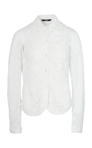 Bourie Embroidary Shirring Front Shirt-jacket