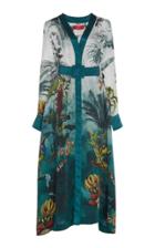 For Restless Sleepers Clizio Printed Silk Midi Dress