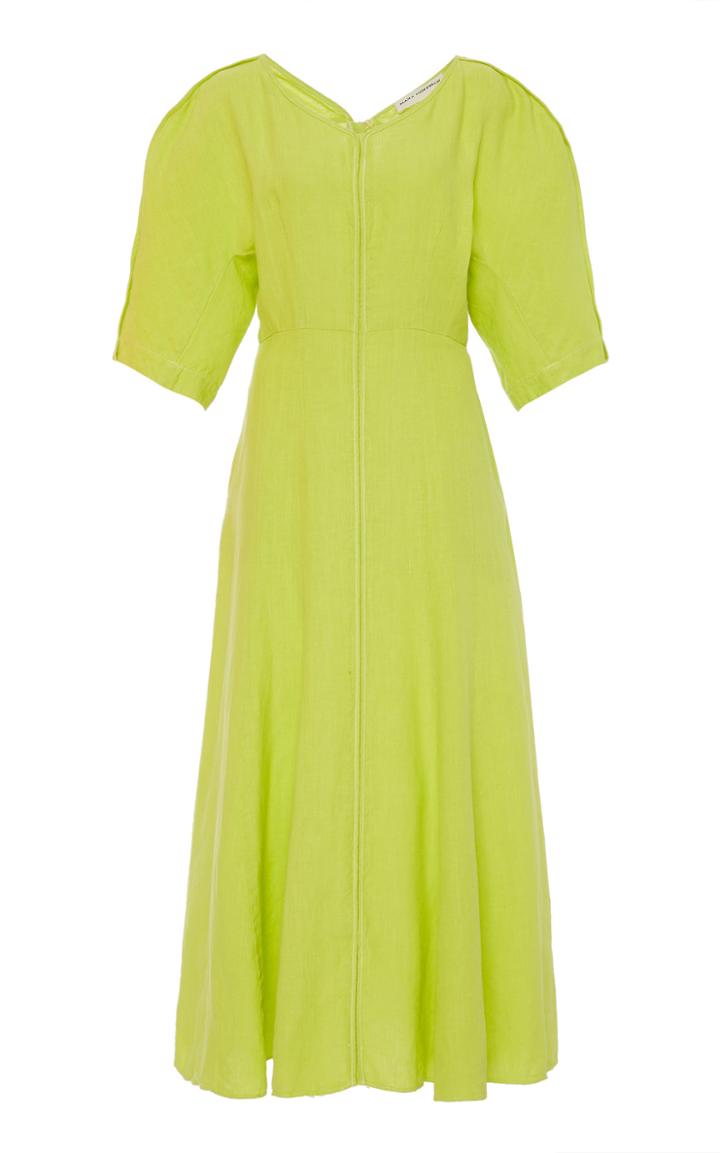 Moda Operandi Mara Hoffman Sicily Floral-print Hemp Midi Dress Size: 0