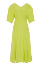 Moda Operandi Mara Hoffman Sicily Floral-print Hemp Midi Dress Size: 0