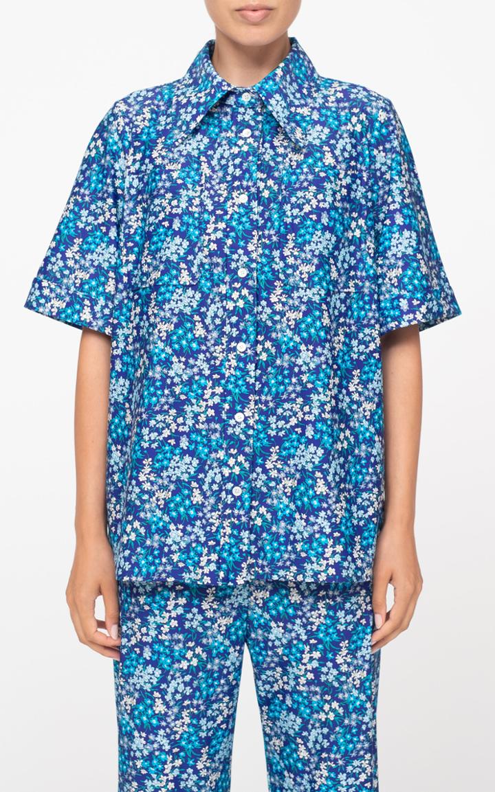 Moda Operandi Sea Lissa Liberty Poplin Button-down Top