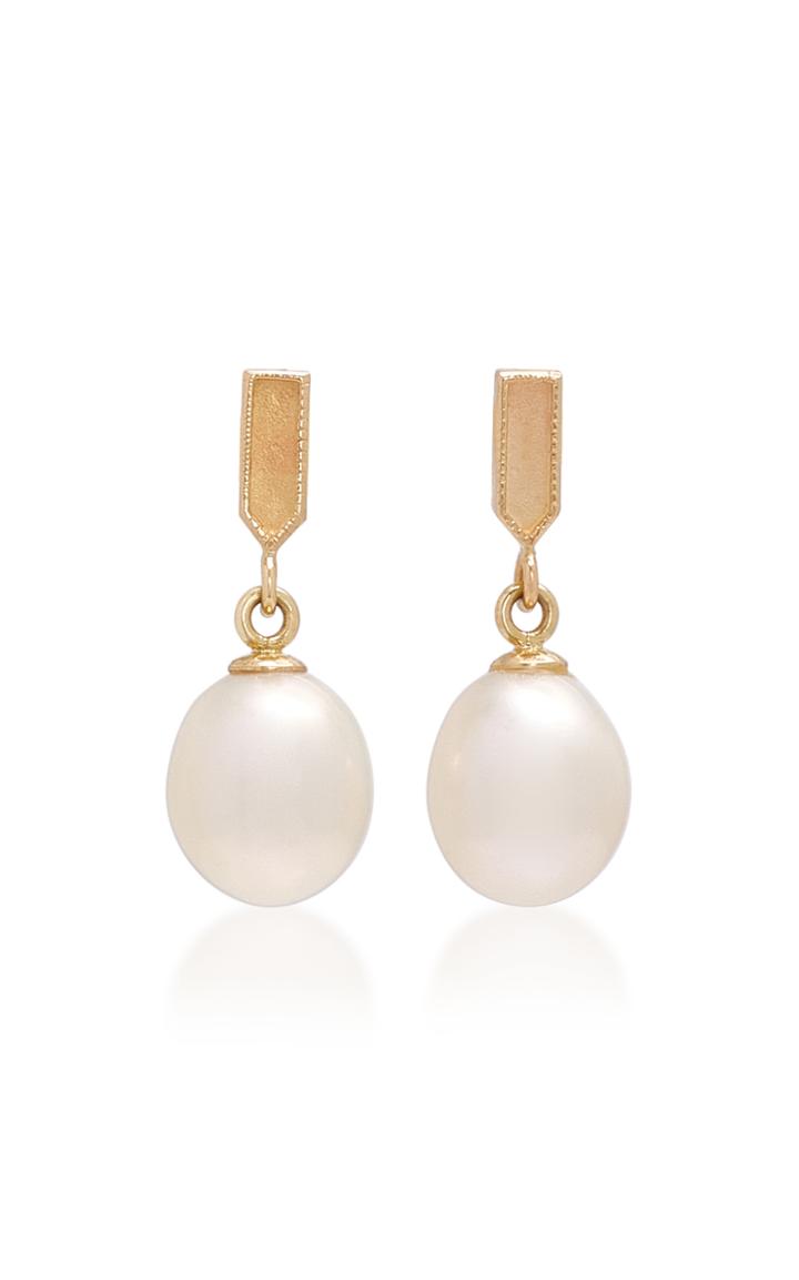 Ashley Zhang Glimmer 14k Gold Pearl Earrings