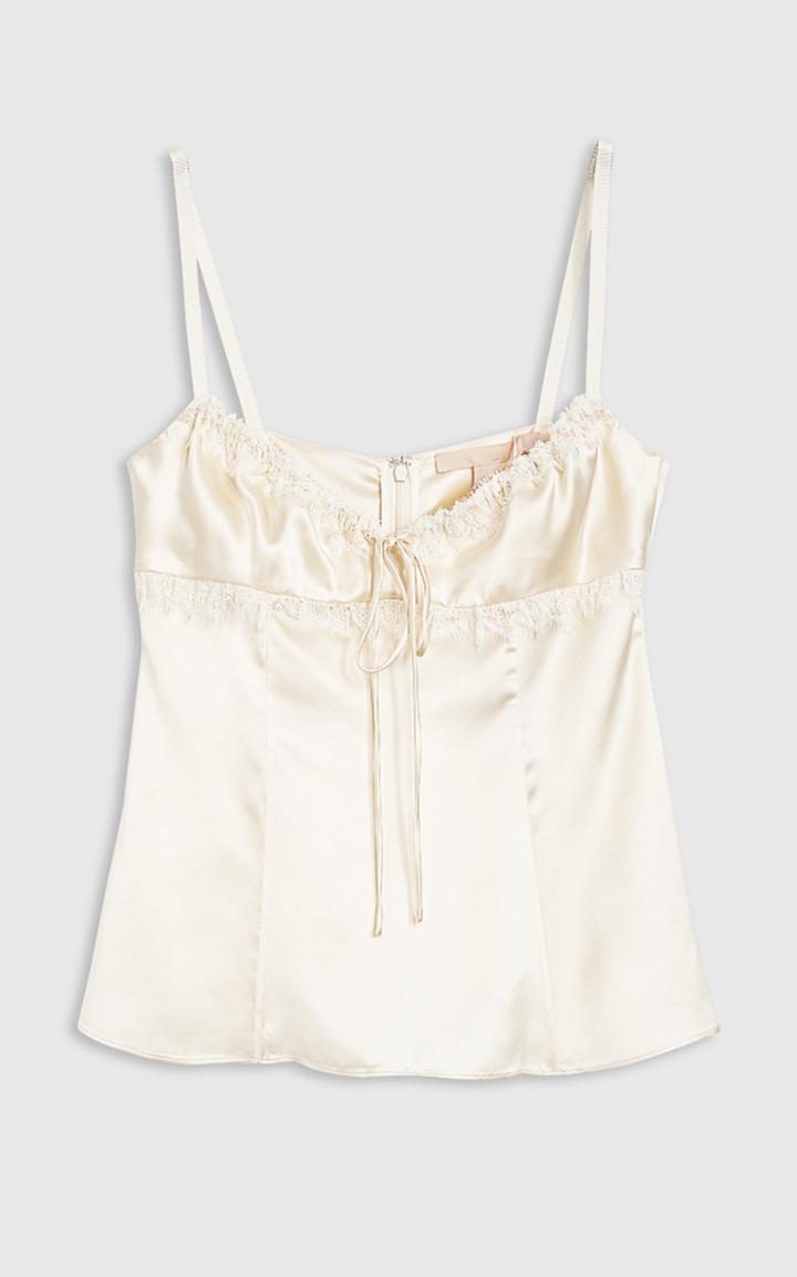 Moda Operandi Brock Collection Siria Lace-trimmed Satin Top