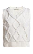 Moda Operandi Alexandre Blanc Wool Cable-knit Sweater Vest